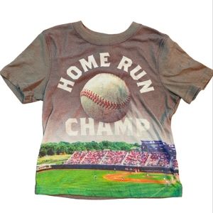JUMPING BEANS Grey Home Run Champ Baseball Pajama Shirt
